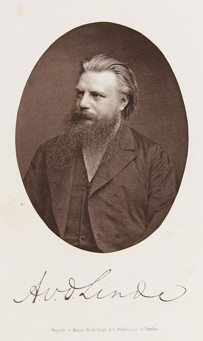 Photograph of Antonius van der Linde from 1874