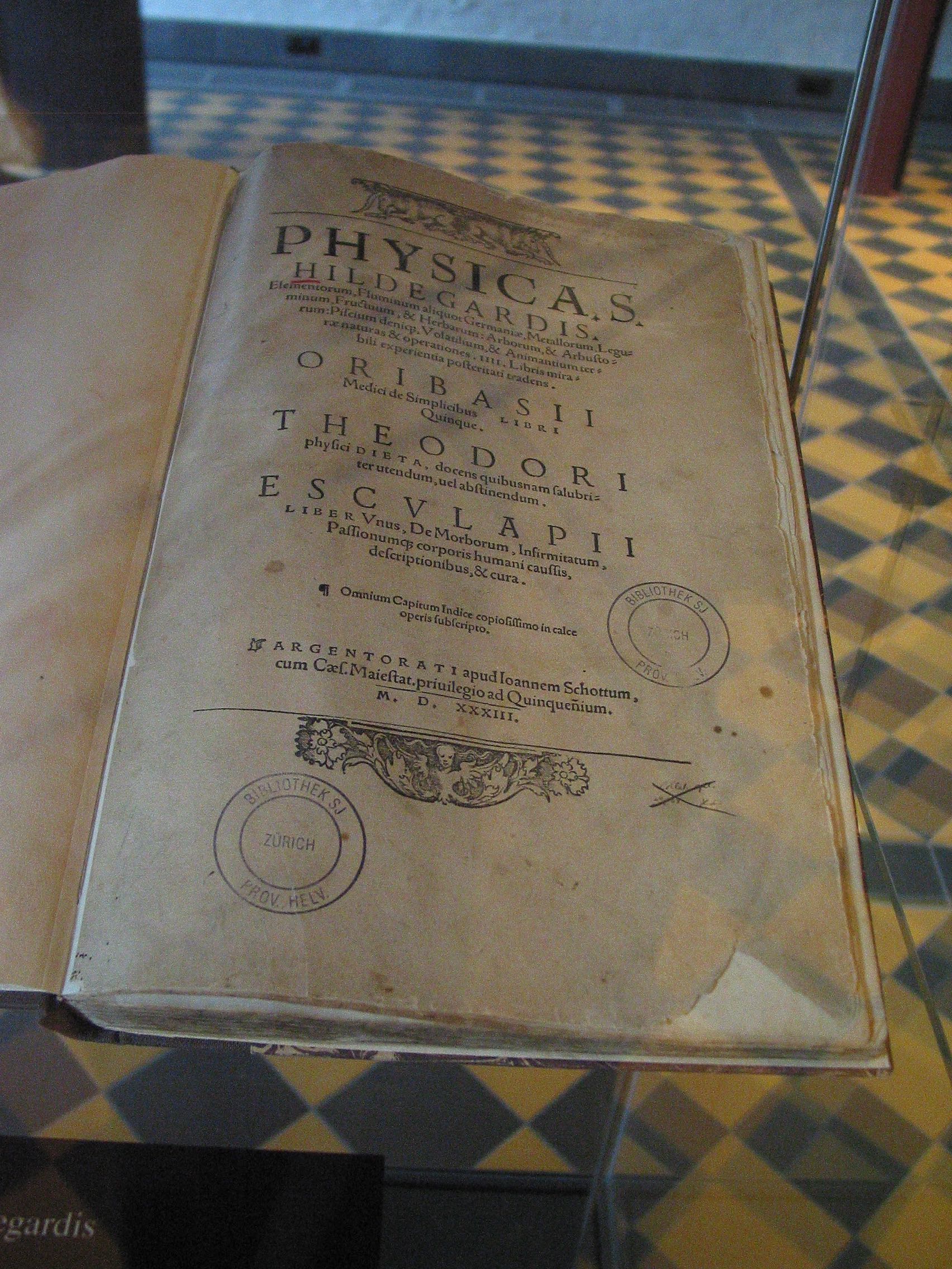 A print copy of Hildegard's Physicas