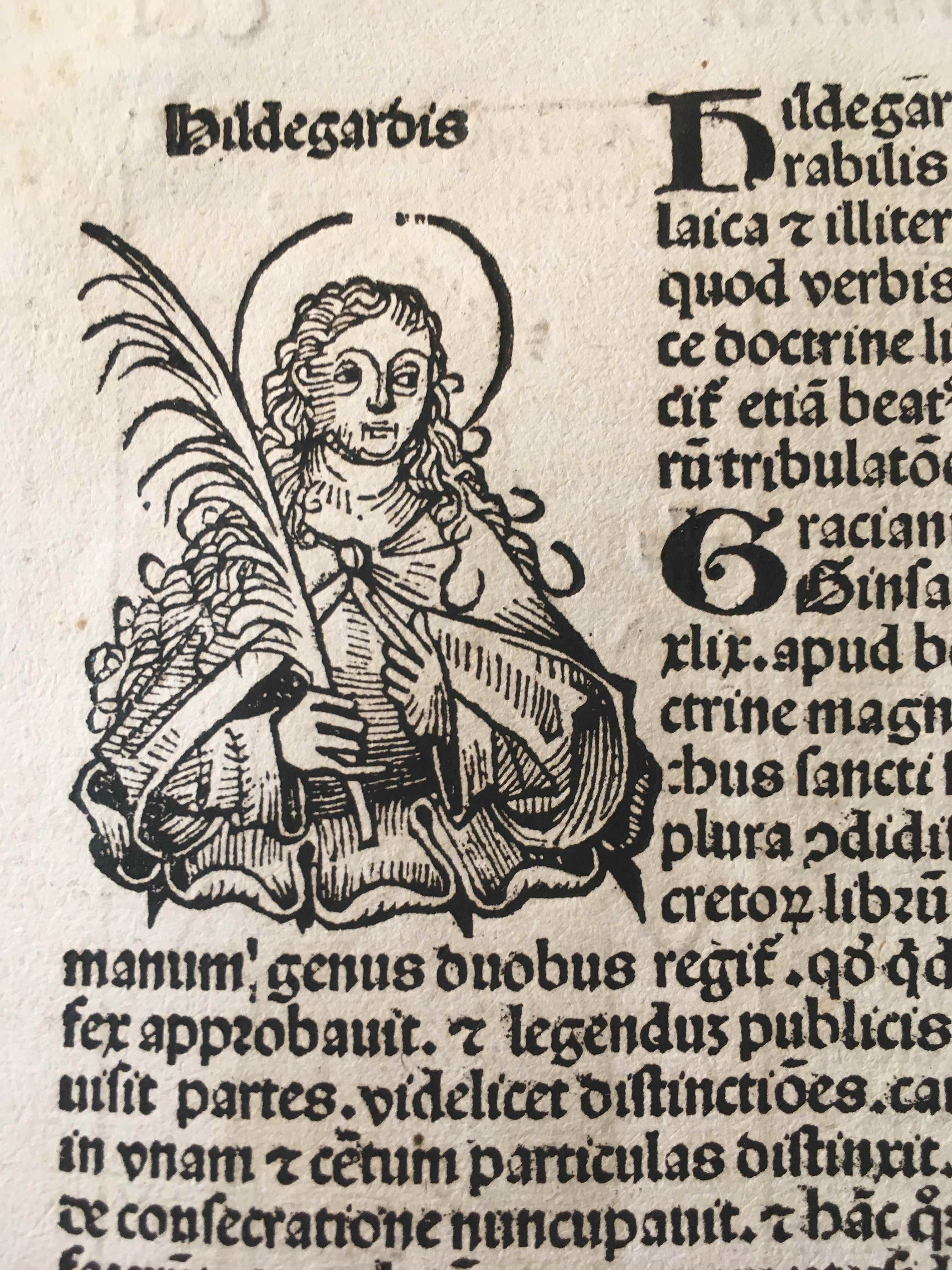 Image of Hildegard from a fifteenth century book